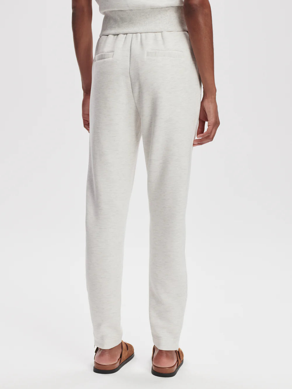 The Slim Zip Hem Pant 29.5 - Ivory Marl