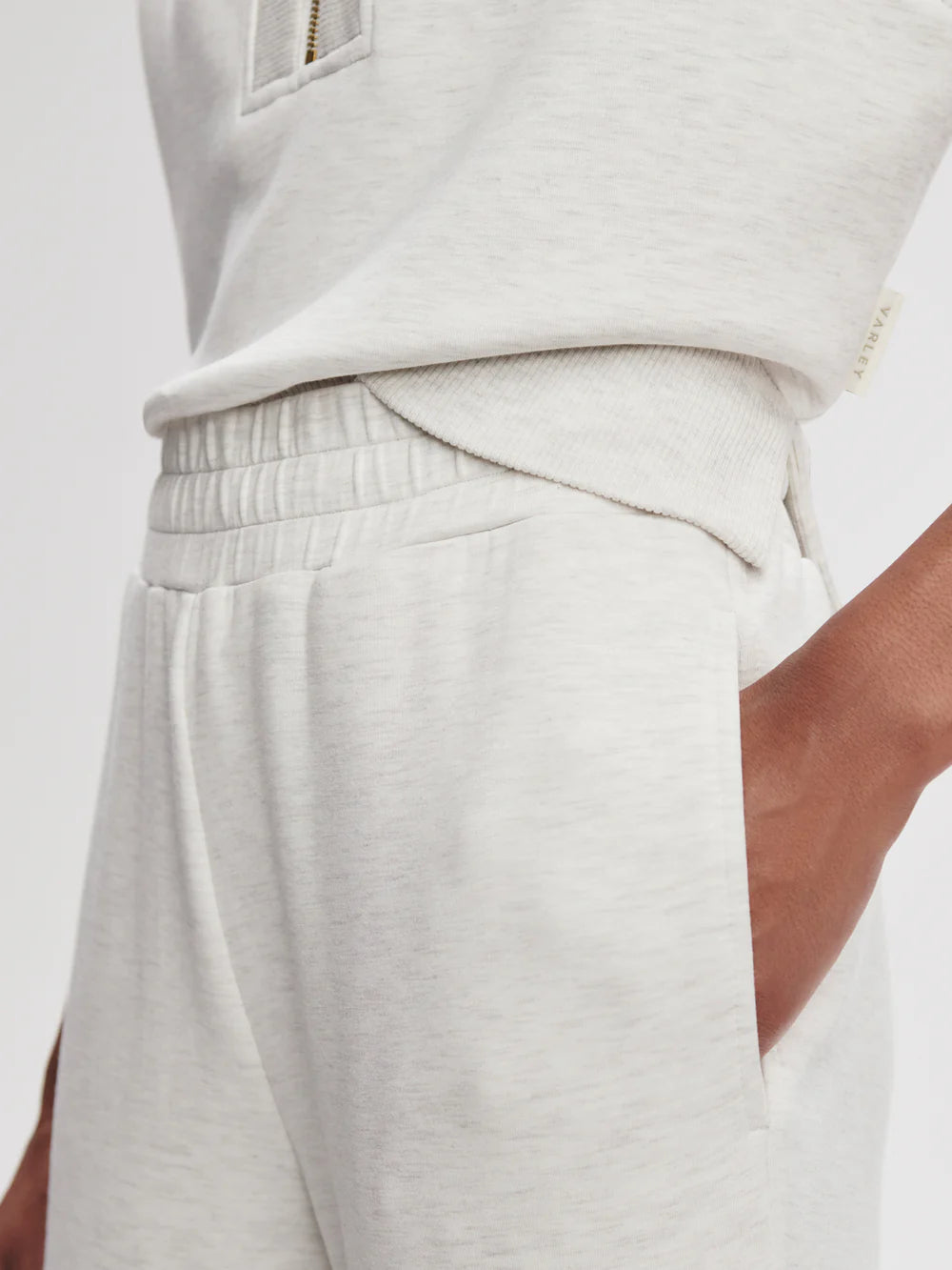 The Slim Zip Hem Pant 29.5 - Ivory Marl