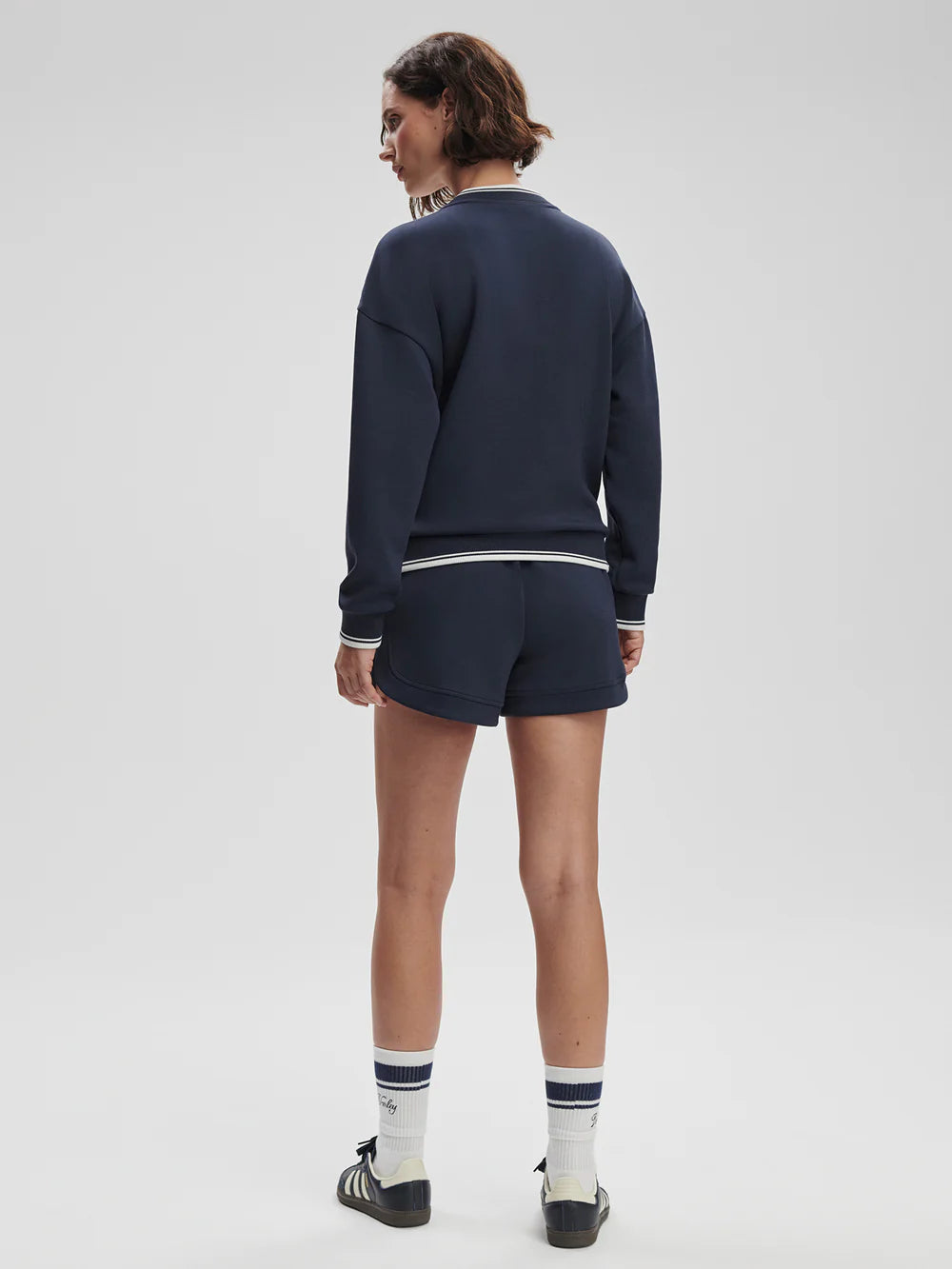 Iona V-neck Sweat - Navy