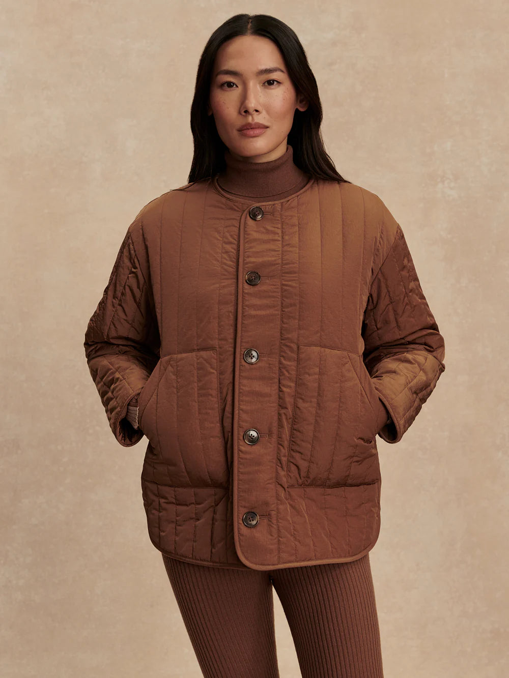 Aveline Reversible Jacket - Sandshell/Cocoa Dust
