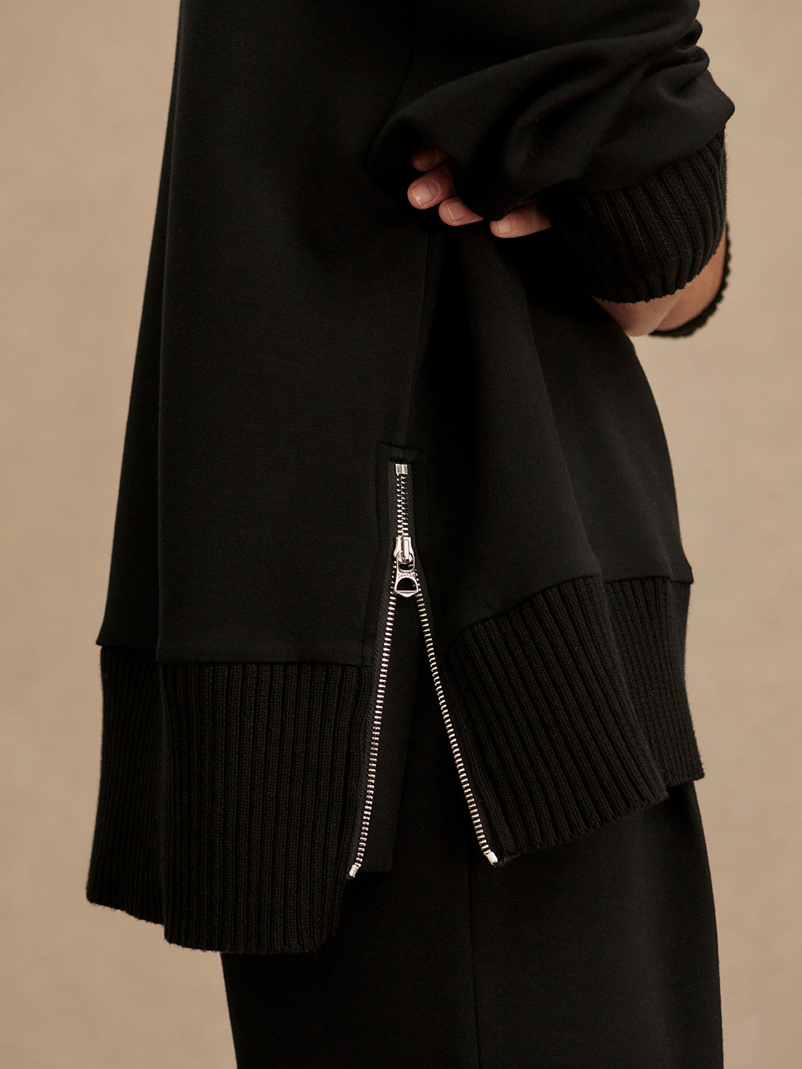 Barker High Neck Sweat - Black