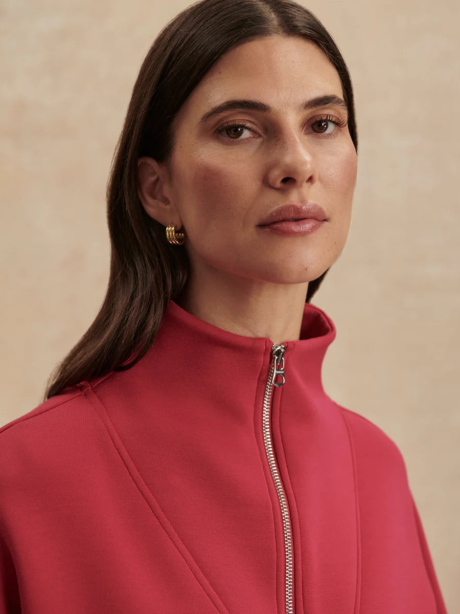 Hawley 1/2 Zip Sweat - Rich Raspberry