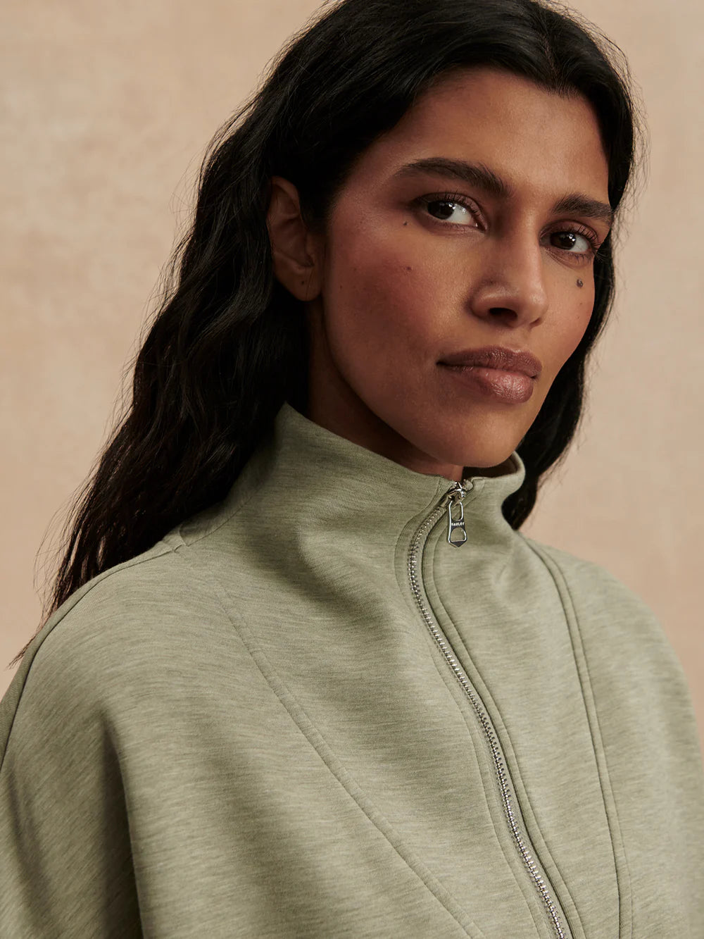 Hawley 1/2 Zip Sweat - Shadow Marl