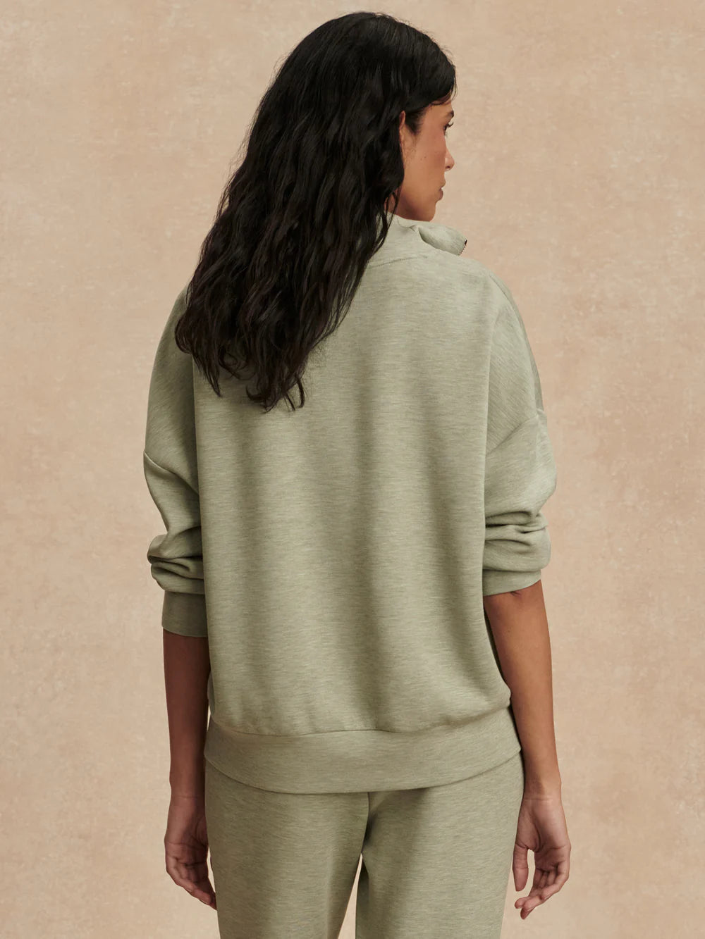 Hawley 1/2 Zip Sweat - Shadow Marl