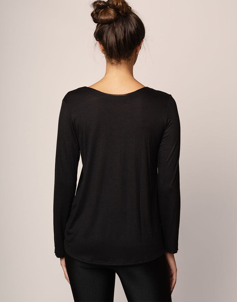Sunday Long Tee - Black
