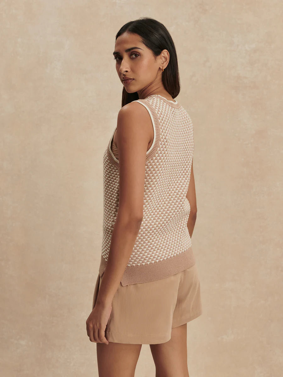 Jenson Stitch Knit Tank - Light Taupe