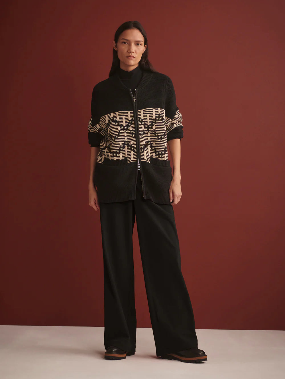 Linnea Faisisle Knit - Black