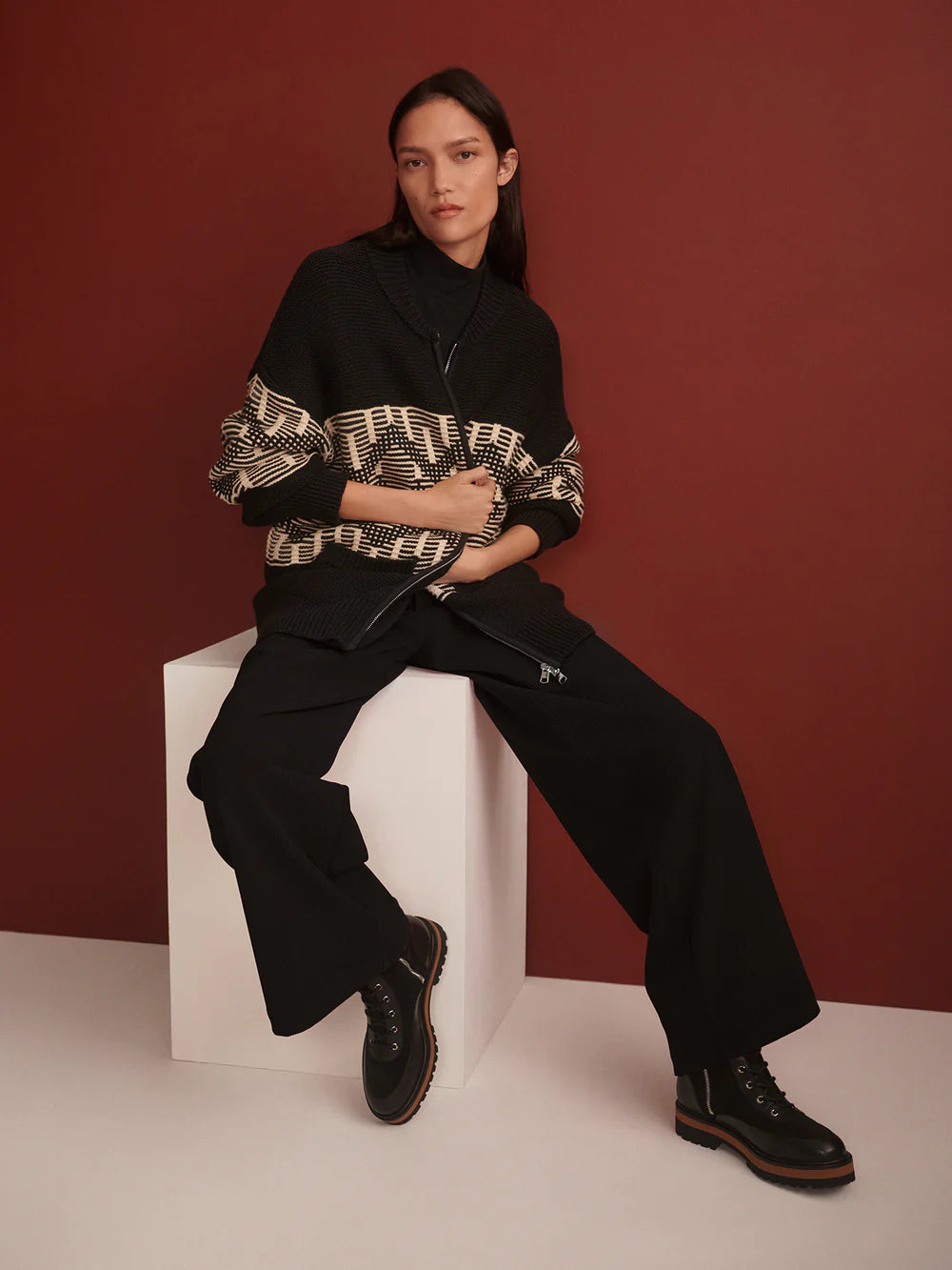 Linnea Faisisle Knit - Black