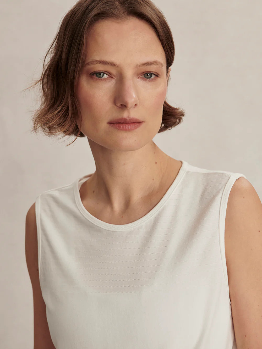 Nolan Seamless Longline Tank - White