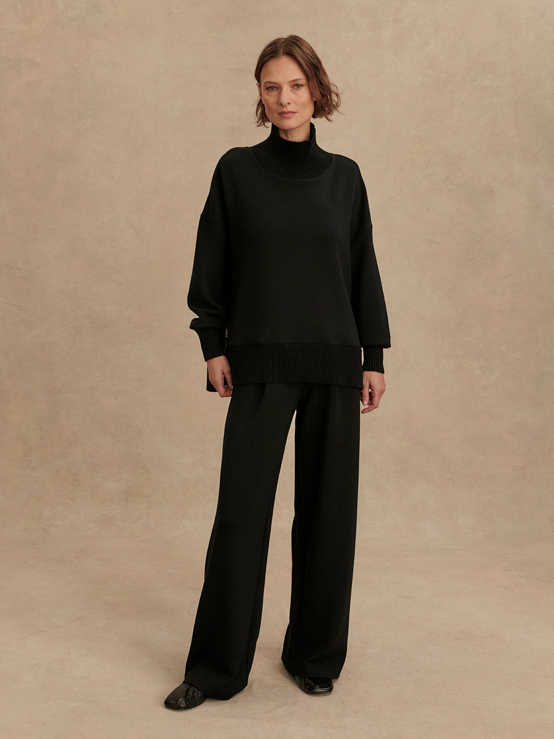 Barker High Neck Sweat - Black