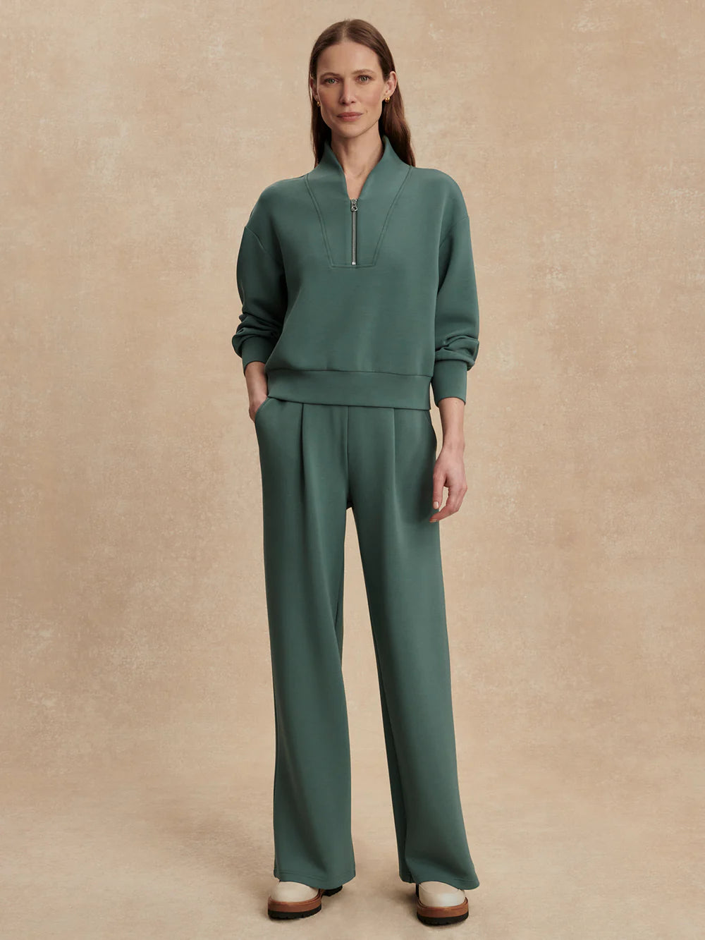 The Extra Wide Leg Pant 29.5 - Dark Forest
