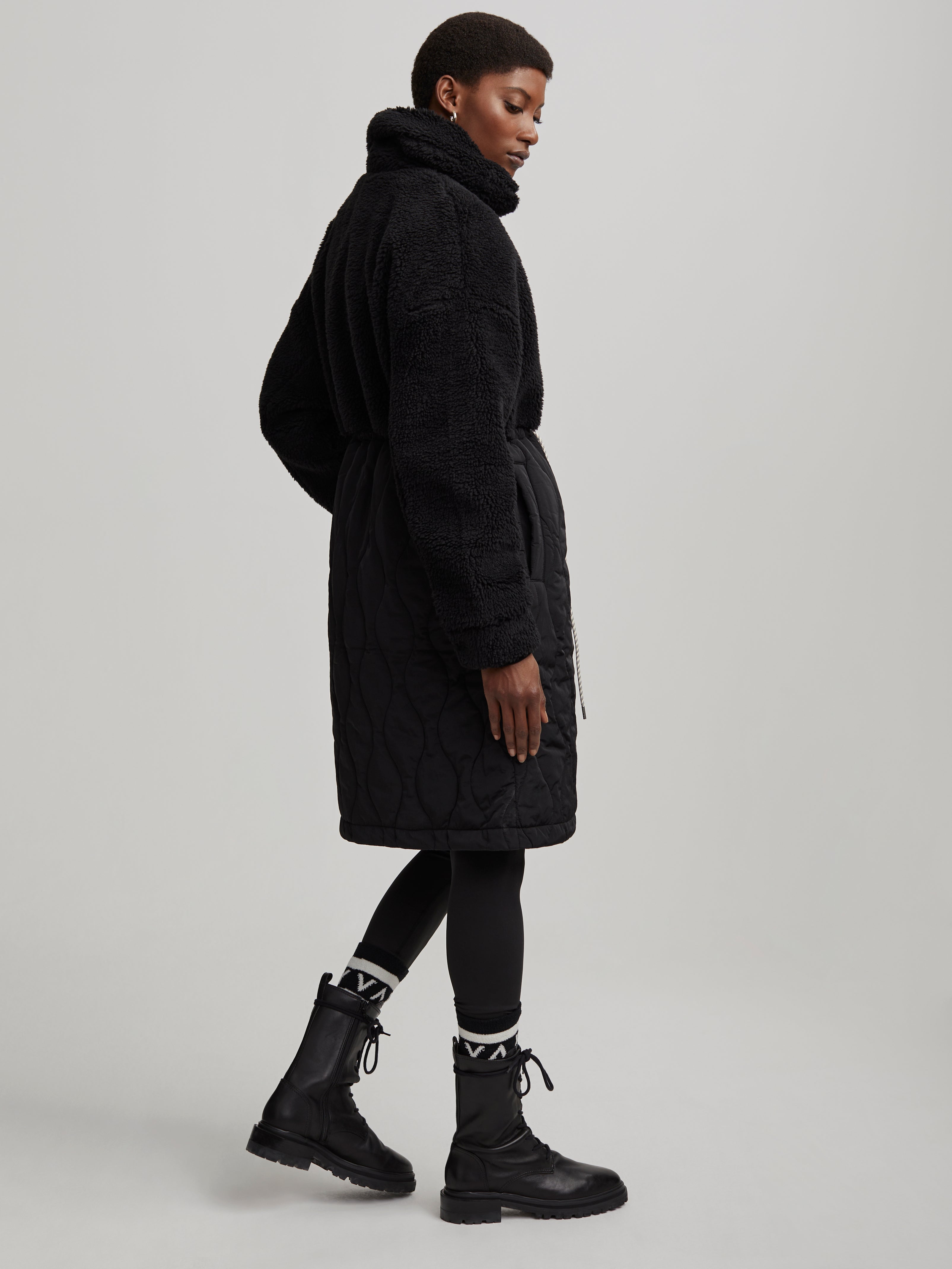 WALSH QUILT SHERPA COAT