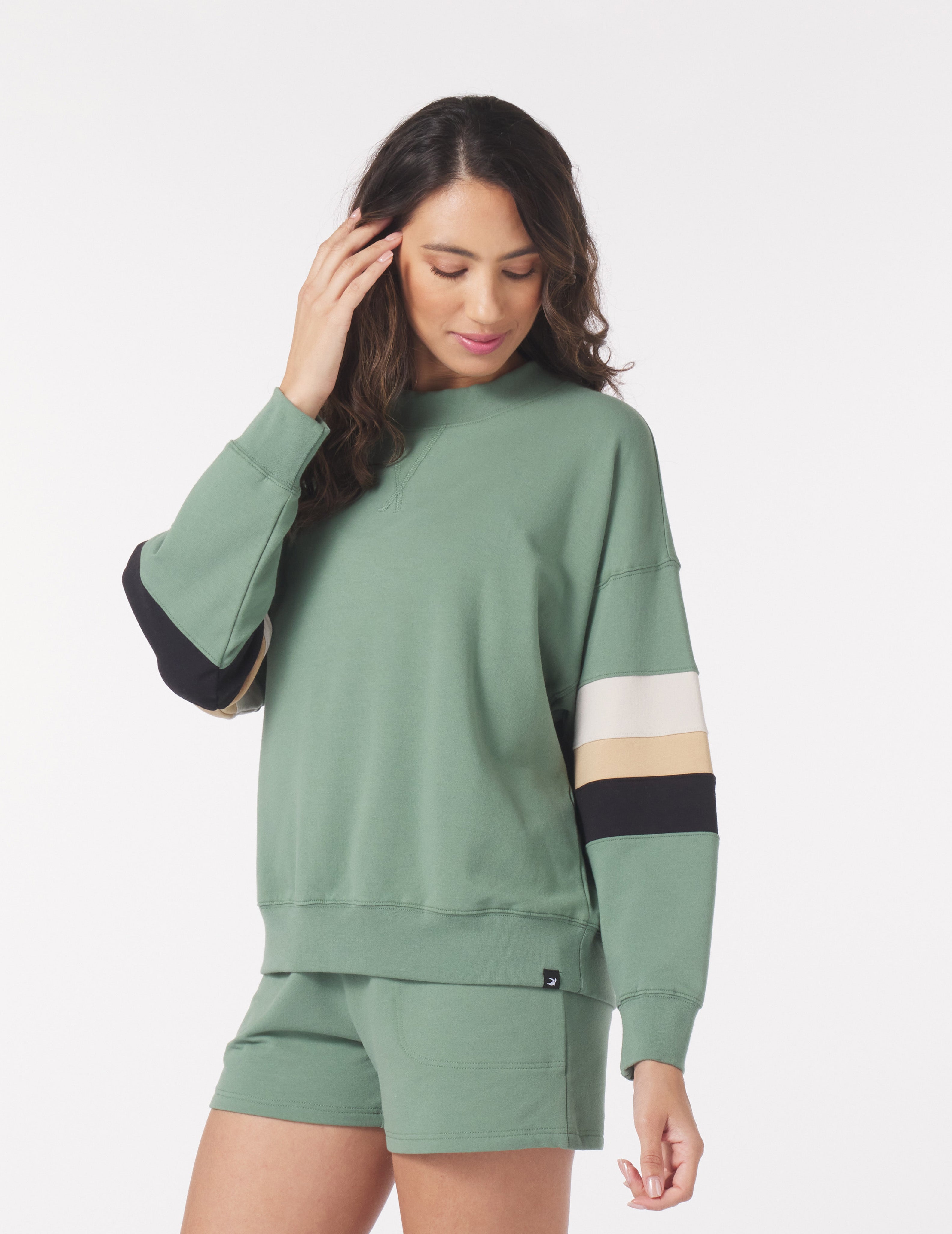 Vintage Oversized Crew - Sage