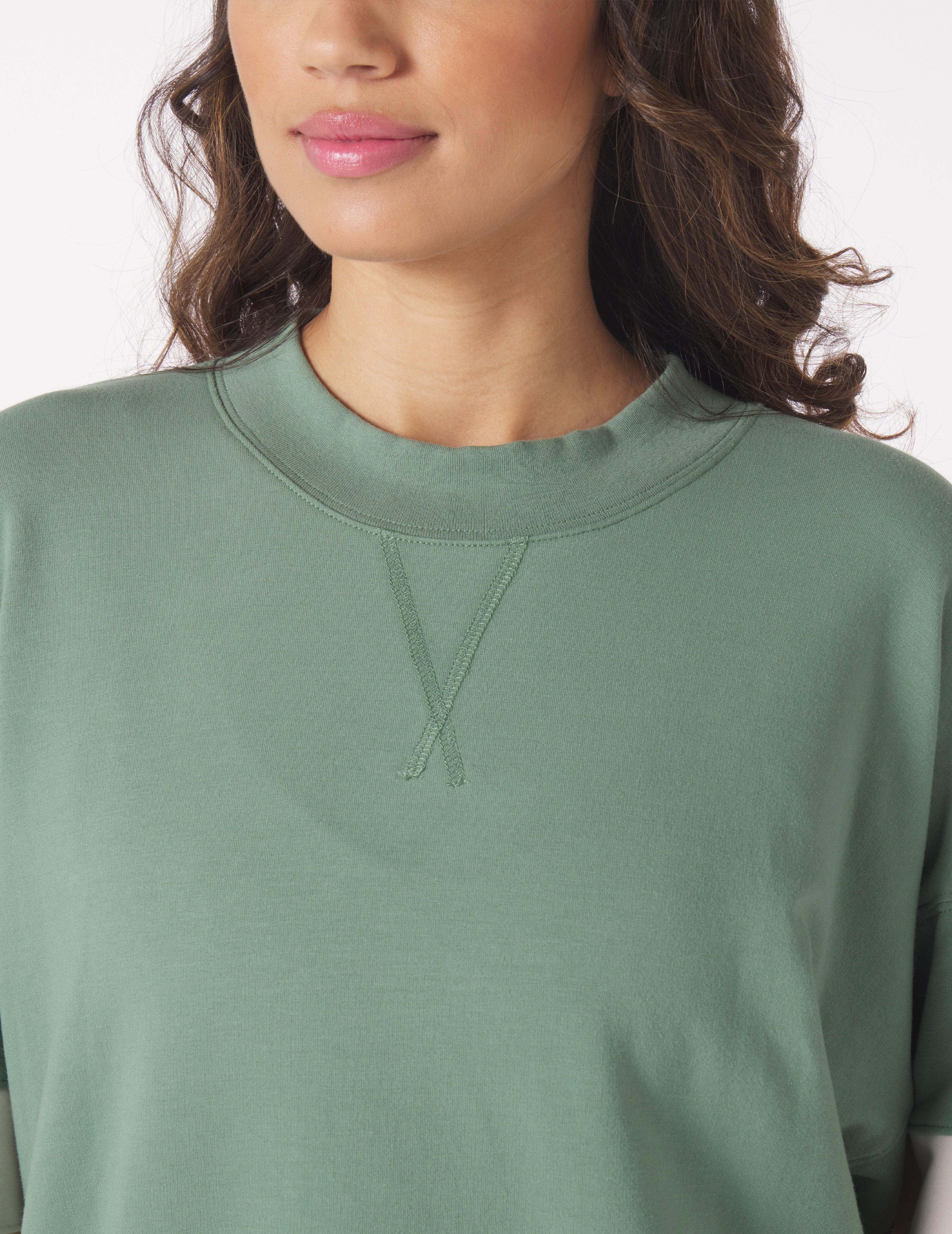 Vintage Oversized Crew - Sage
