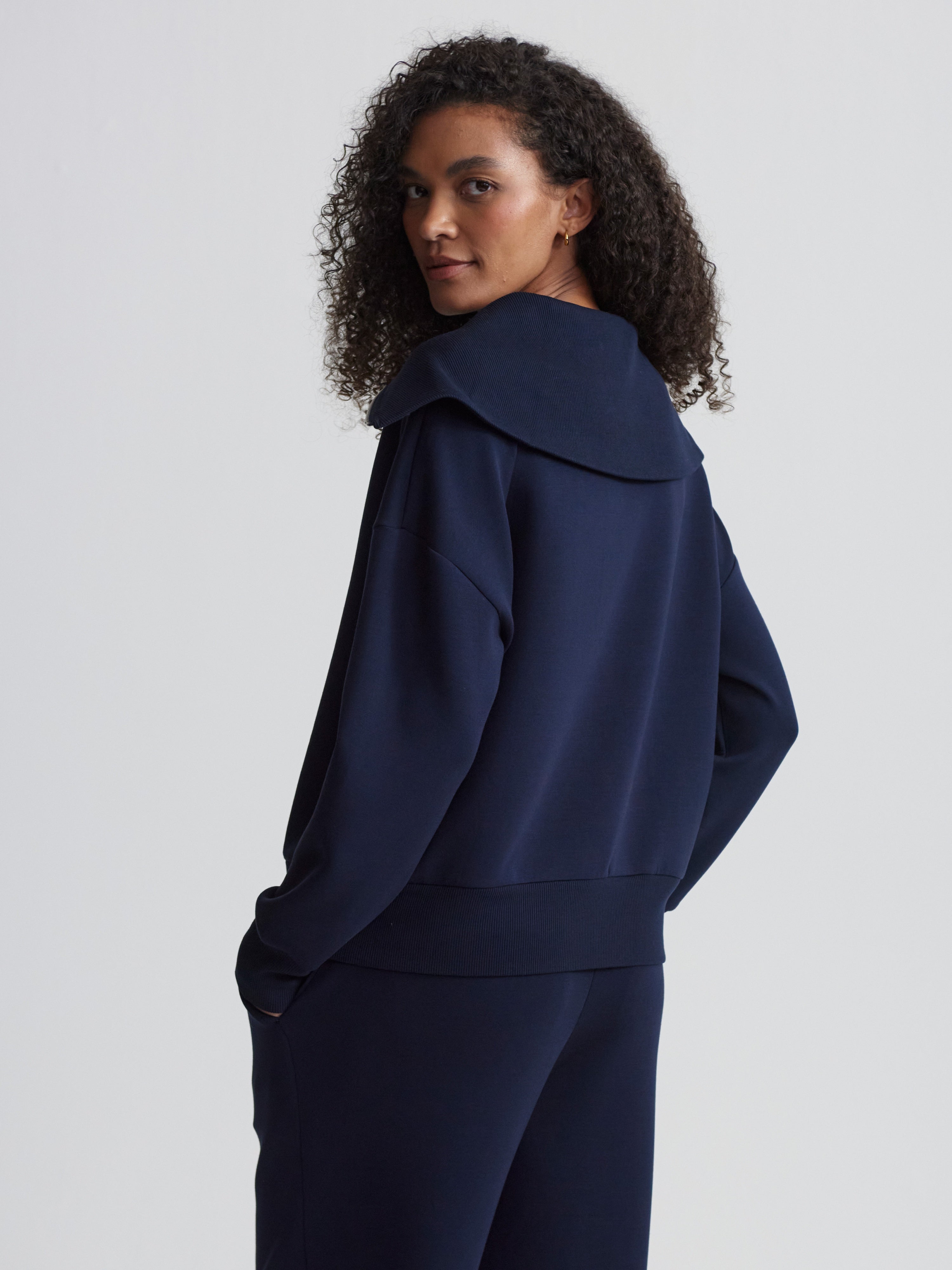 Catherine 1/2 Zip Sweat - Navy