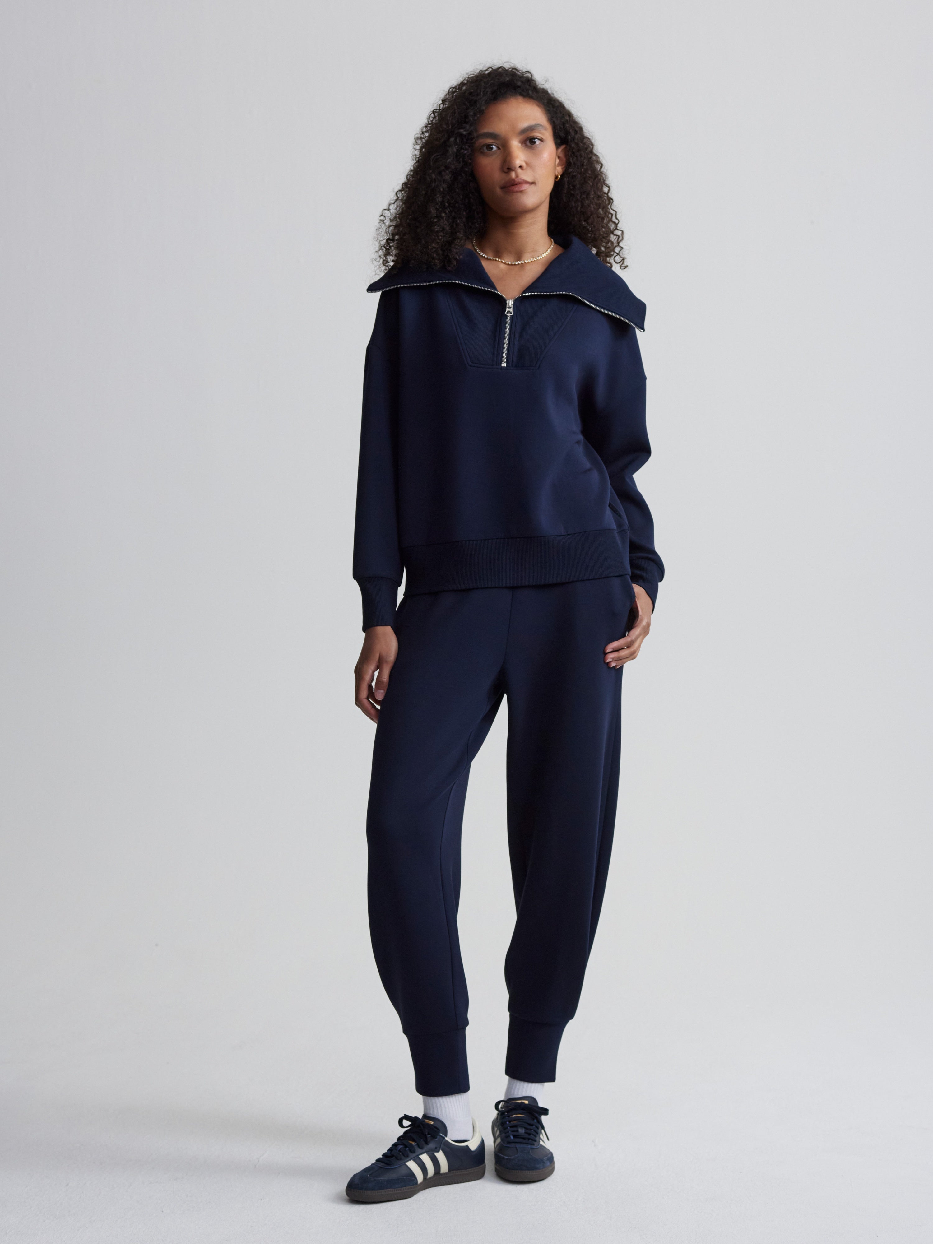 Catherine 1/2 Zip Sweat - Navy