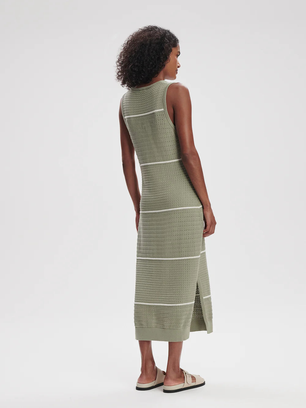 Scott Scoop Neck Midi Dress - Seagrass