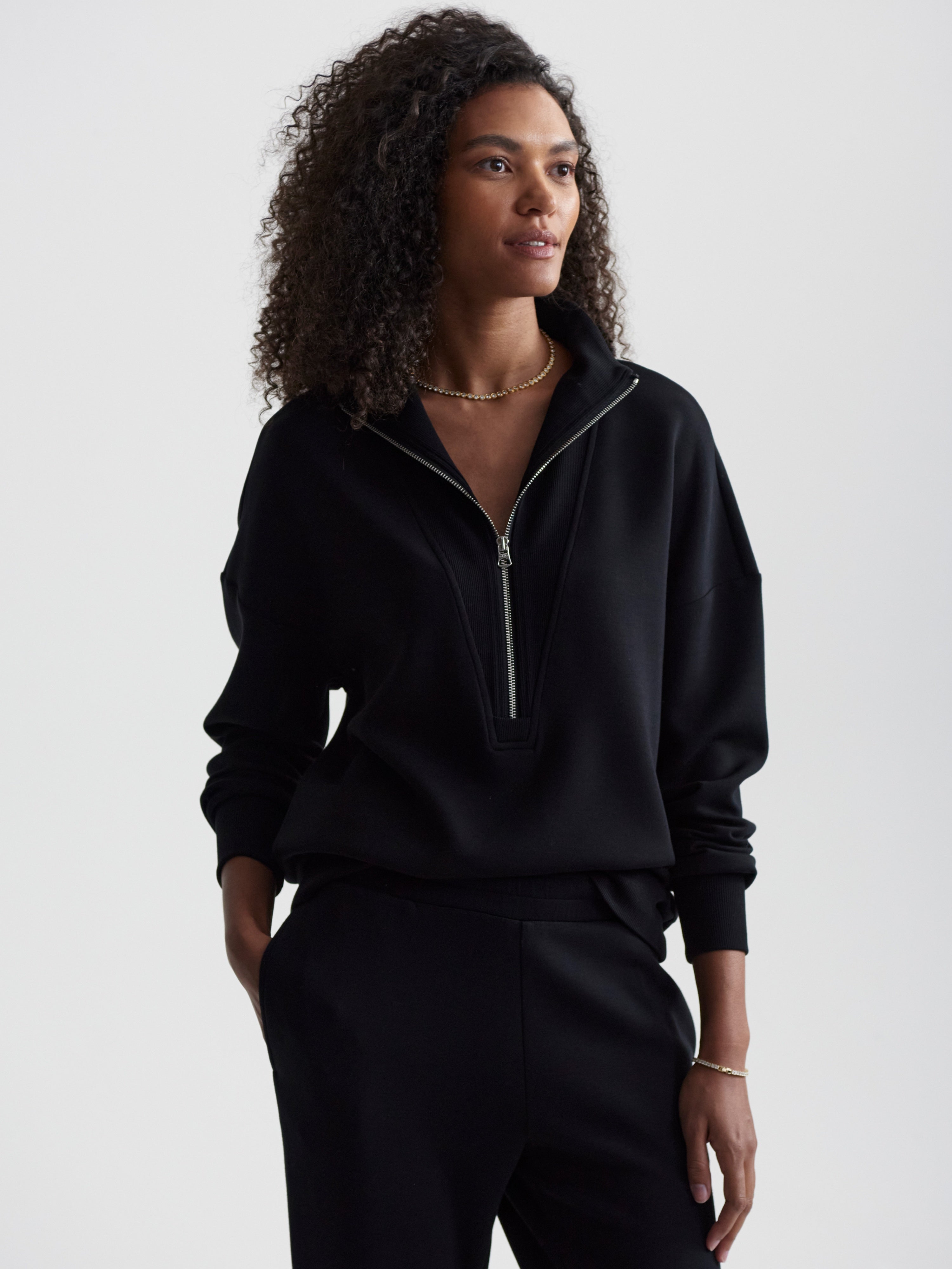 Masie Longline Sweat - Black