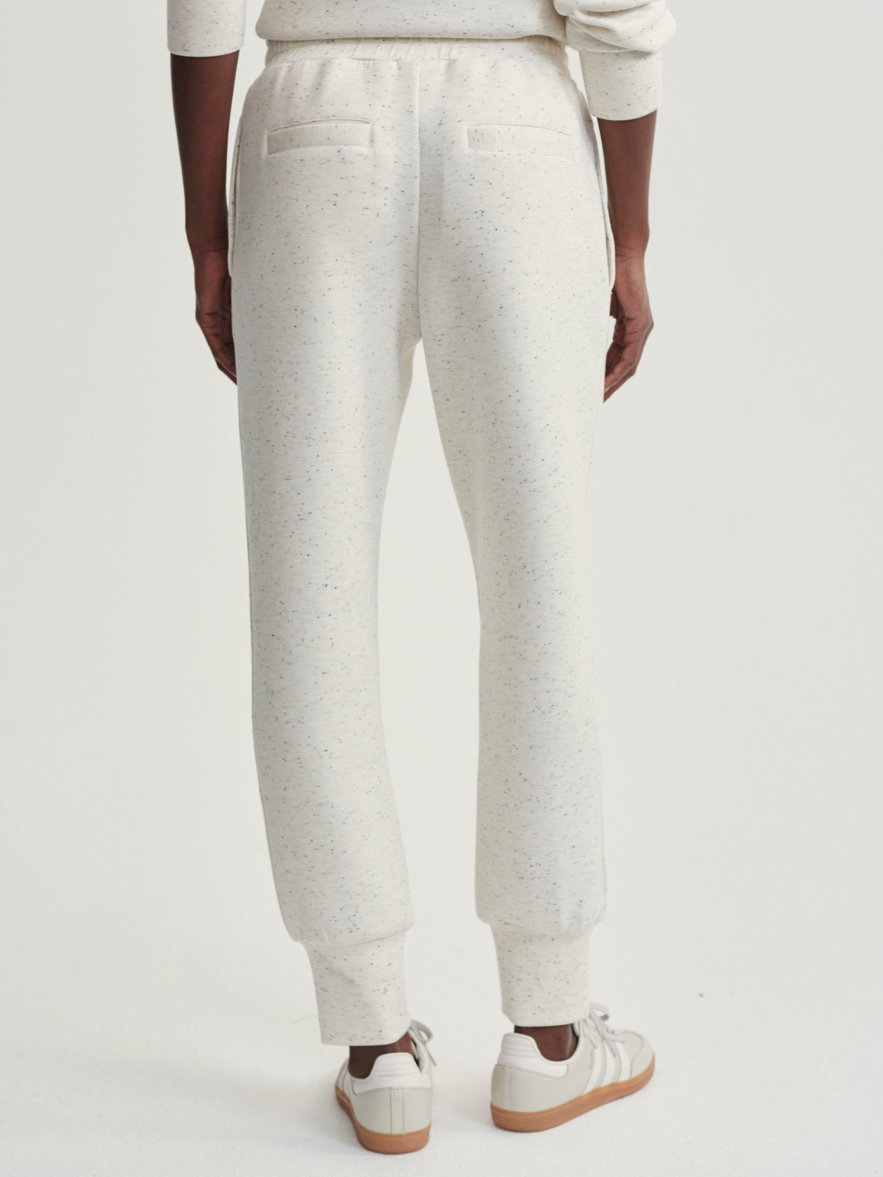 The Slim Cuff Pant 27.5 - Ivory Marl Fleck