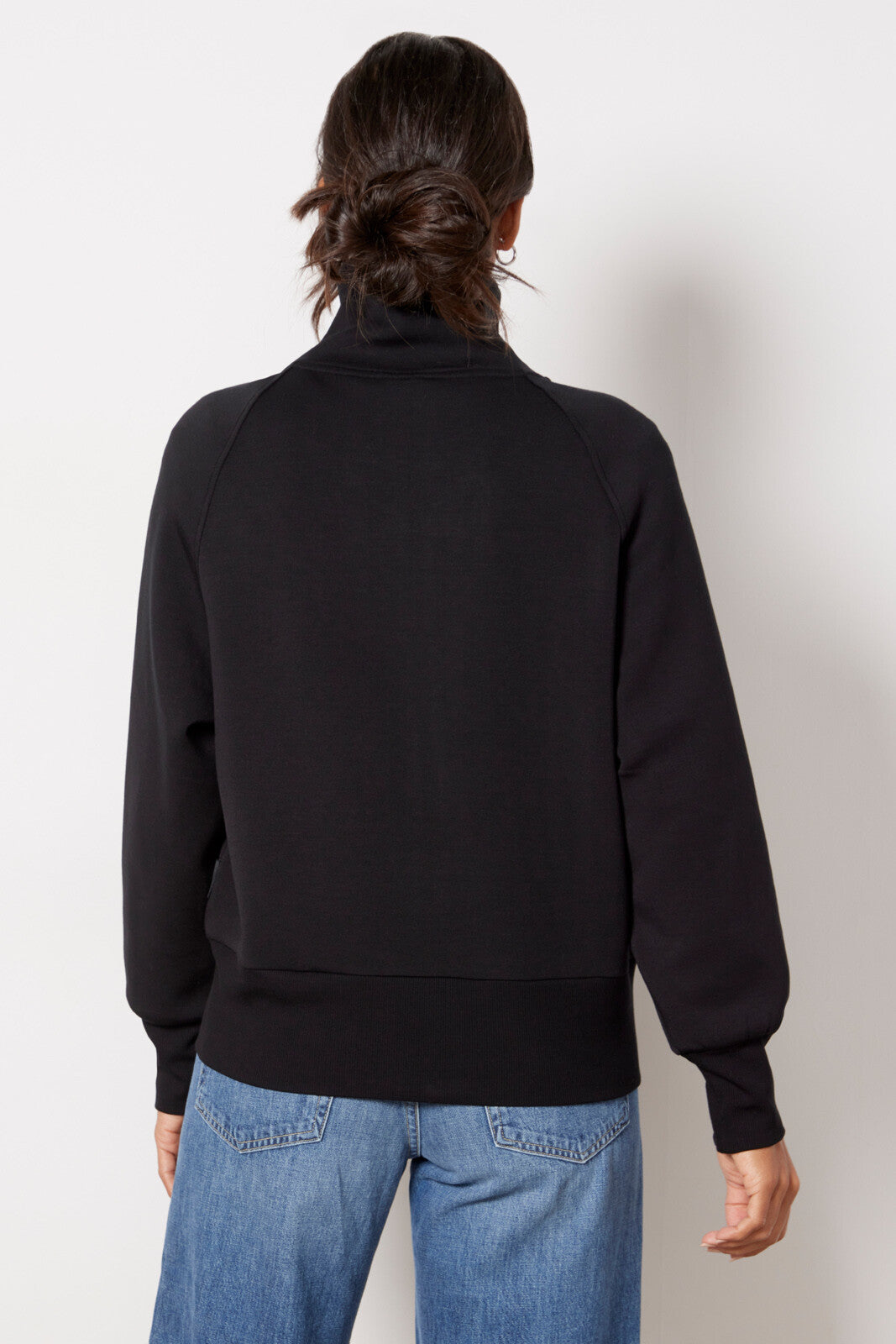 Roxbury Zip Through Sweat - Black