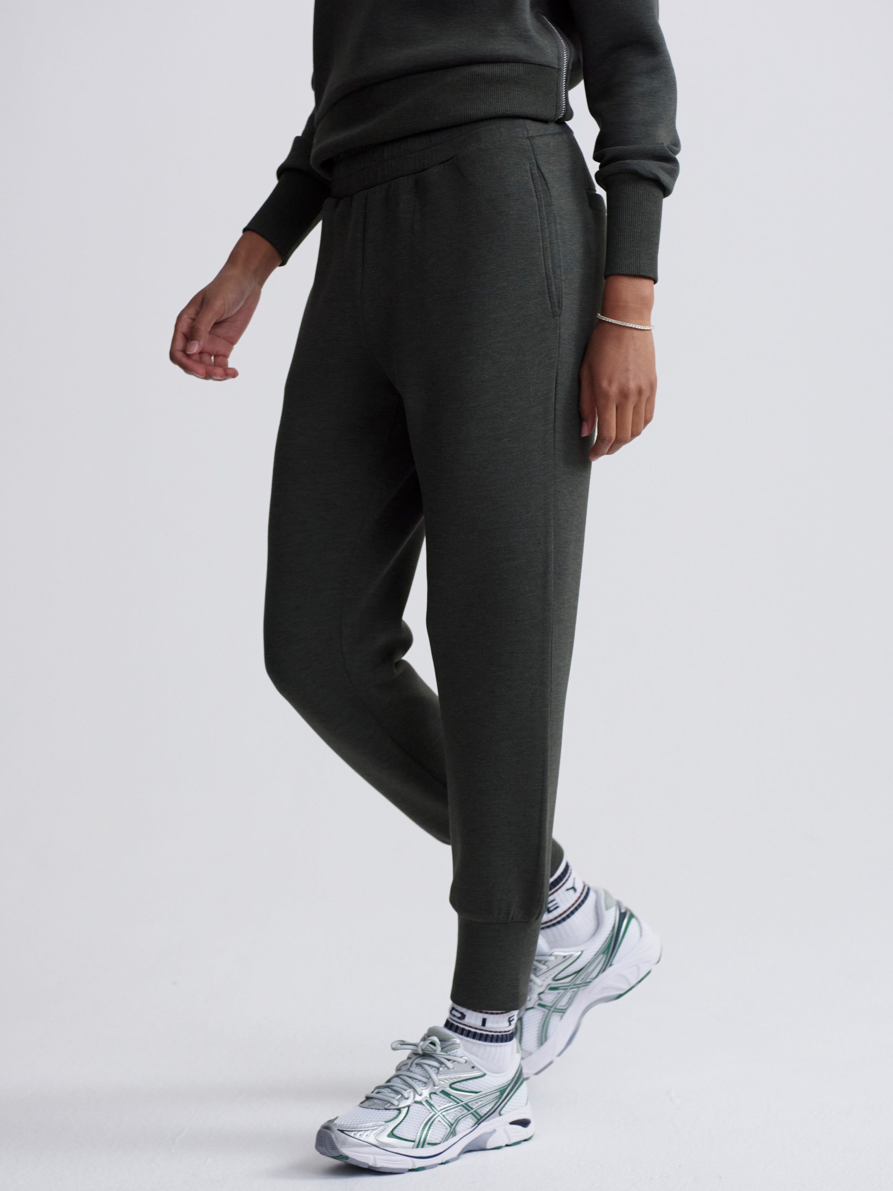 The Slim Cuff Pant 27.5 - Olive Marl