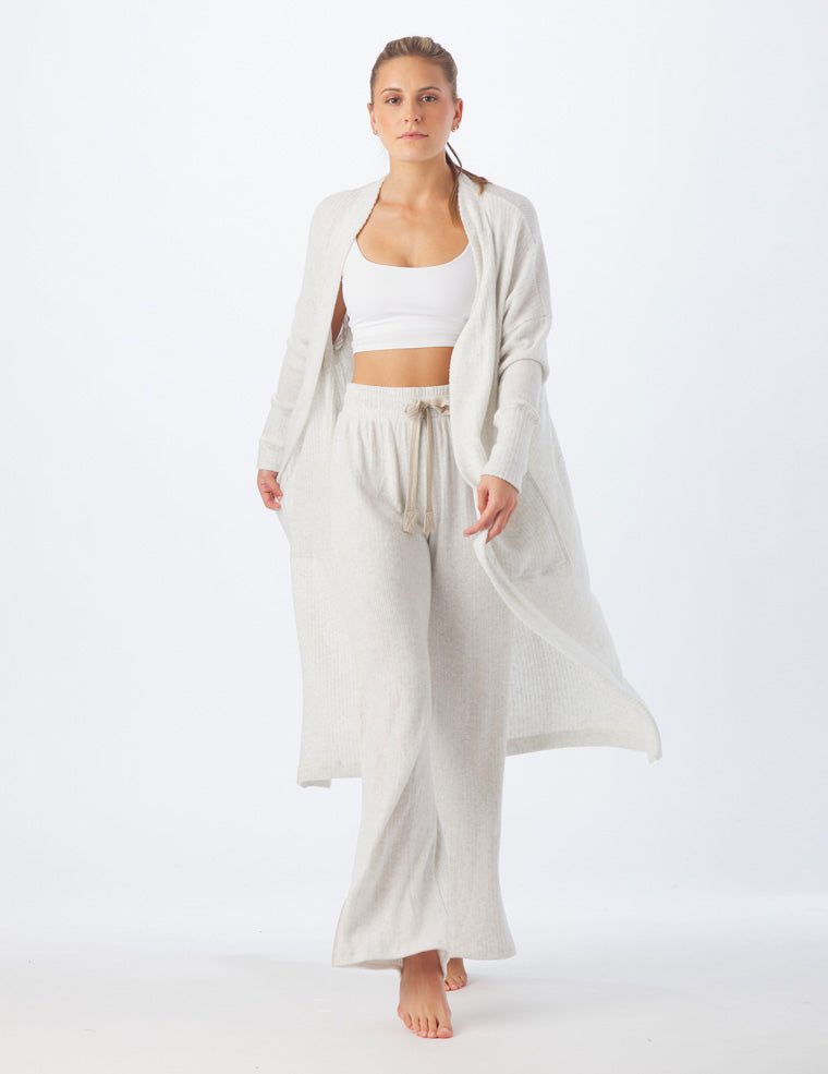 Winter Warm Cardigan - Oatmeal Heather