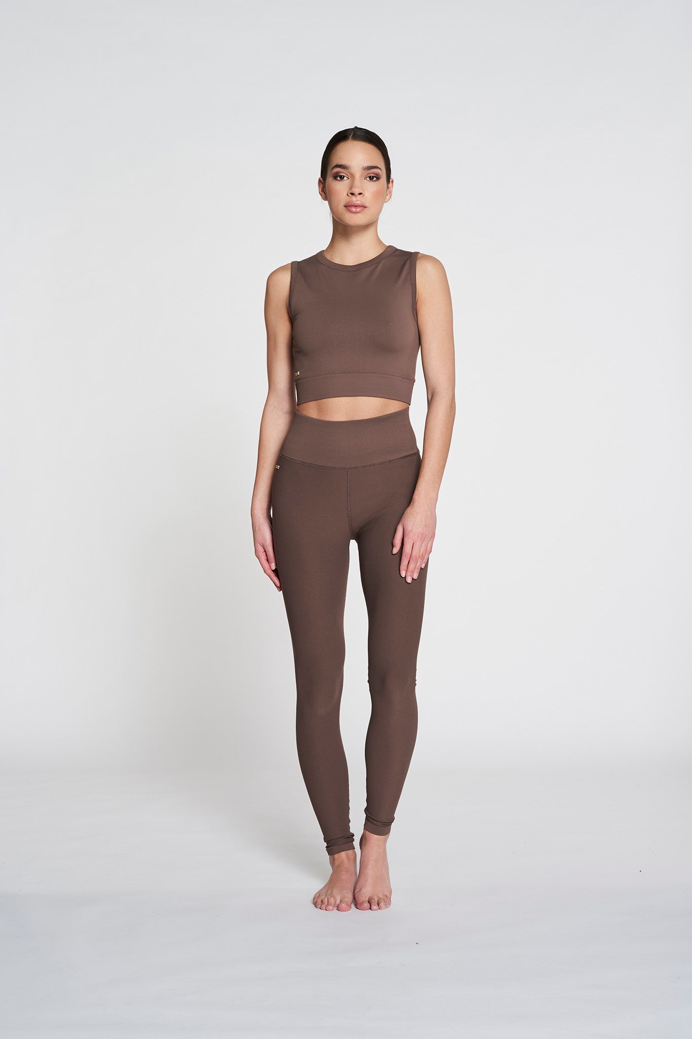 Julia Soft Sleeveless Top - Taupe