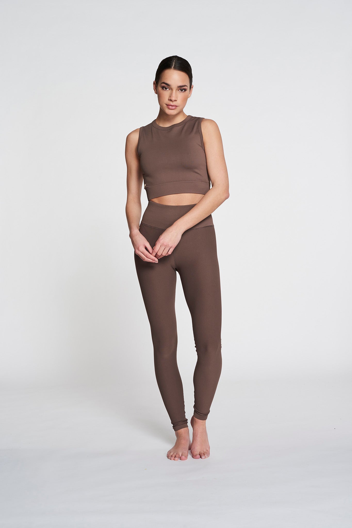 Julia Soft Sleeveless Top - Taupe
