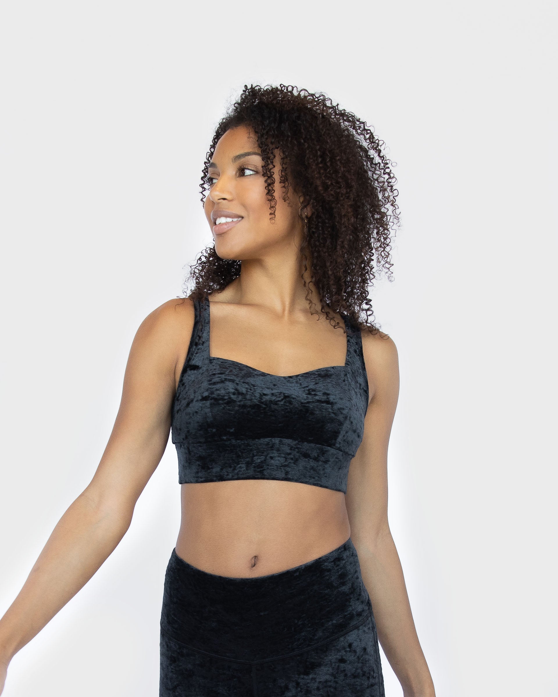 Mercury Velvet Bra - Black
