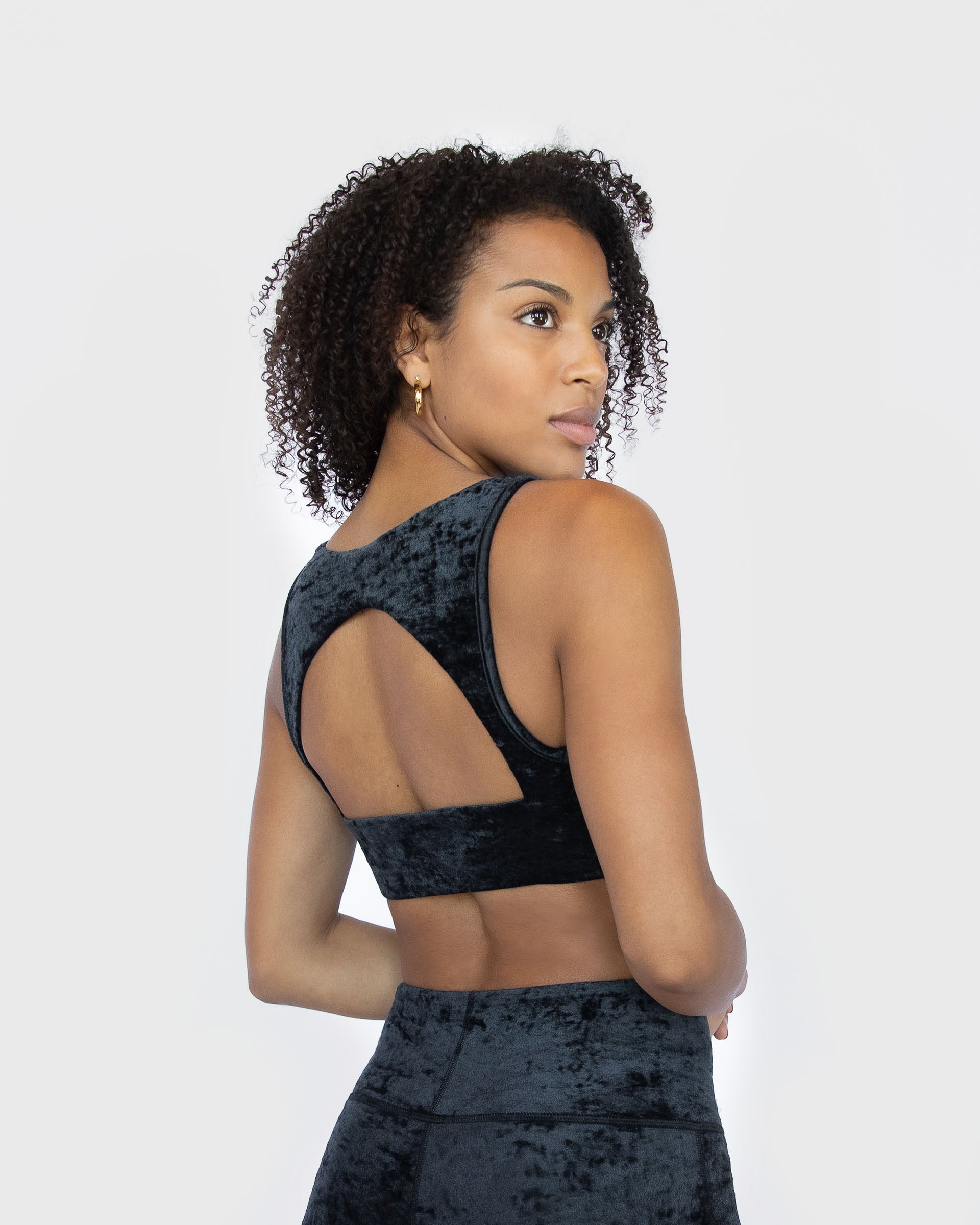 Mercury Velvet Bra - Black