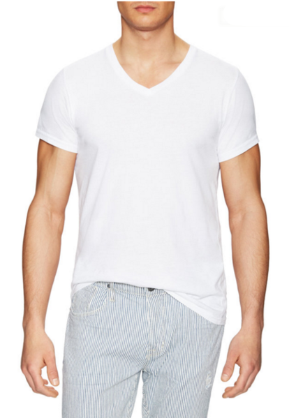 Power Wash Crew V-Neck - White