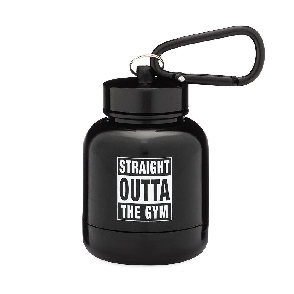 onmywhey protein container keychain