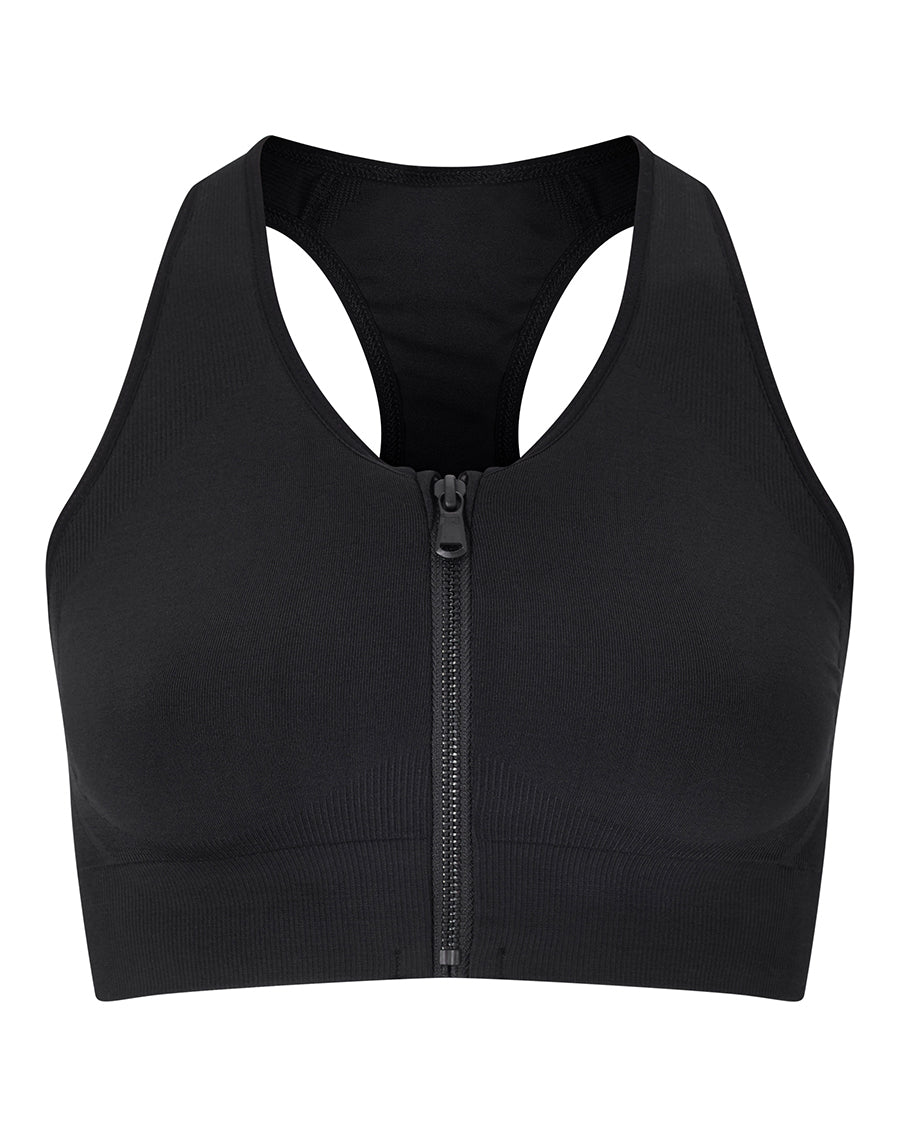 CROSS X SEAMLESS ZIP BRA