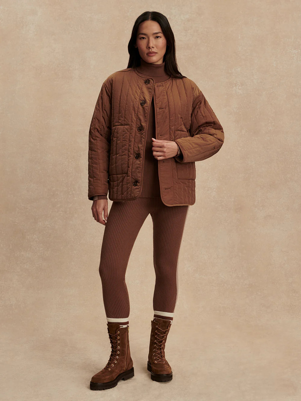 Aveline Reversible Jacket - Sandshell/Cocoa Dust