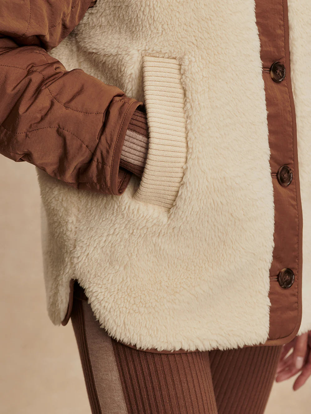 Aveline Reversible Jacket - Sandshell/Cocoa Dust