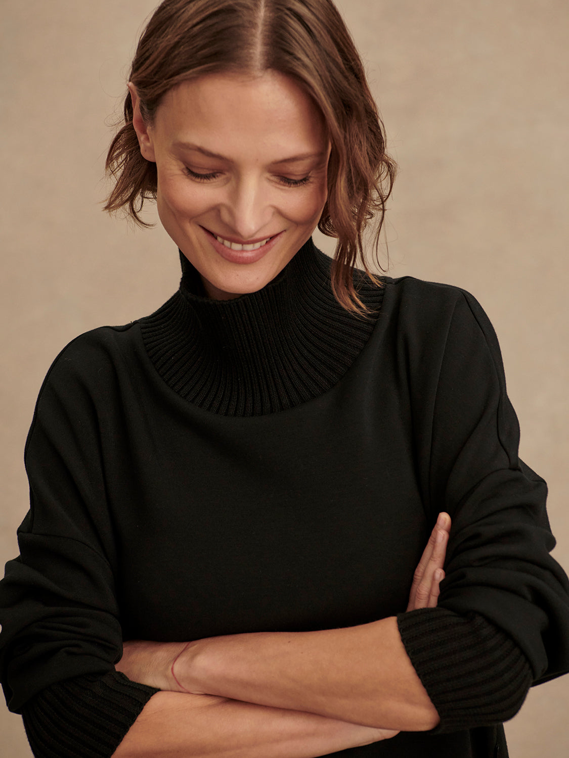 Barker High Neck Sweat - Black