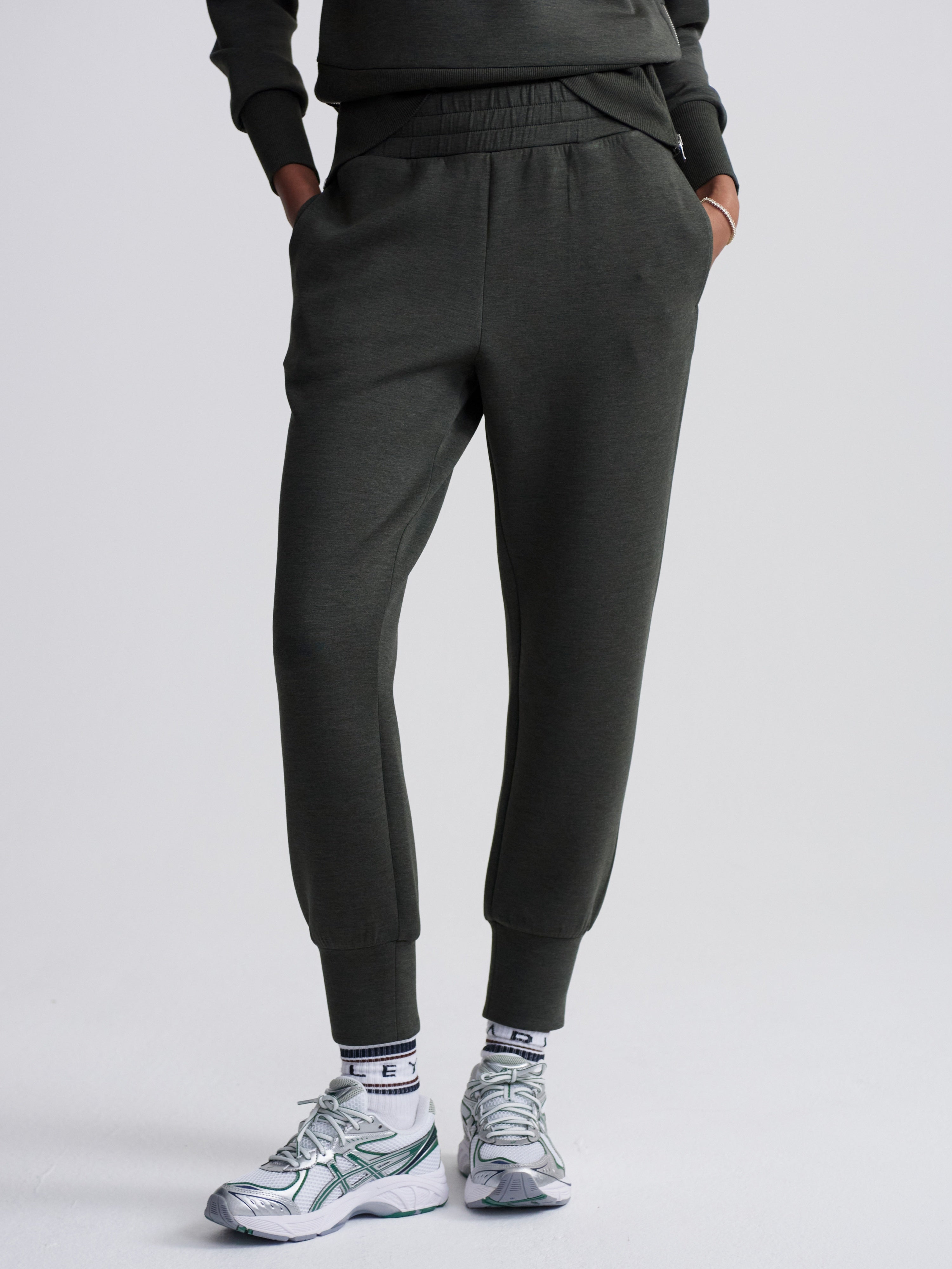 The Slim Cuff Pant 27.5 - Olive Marl