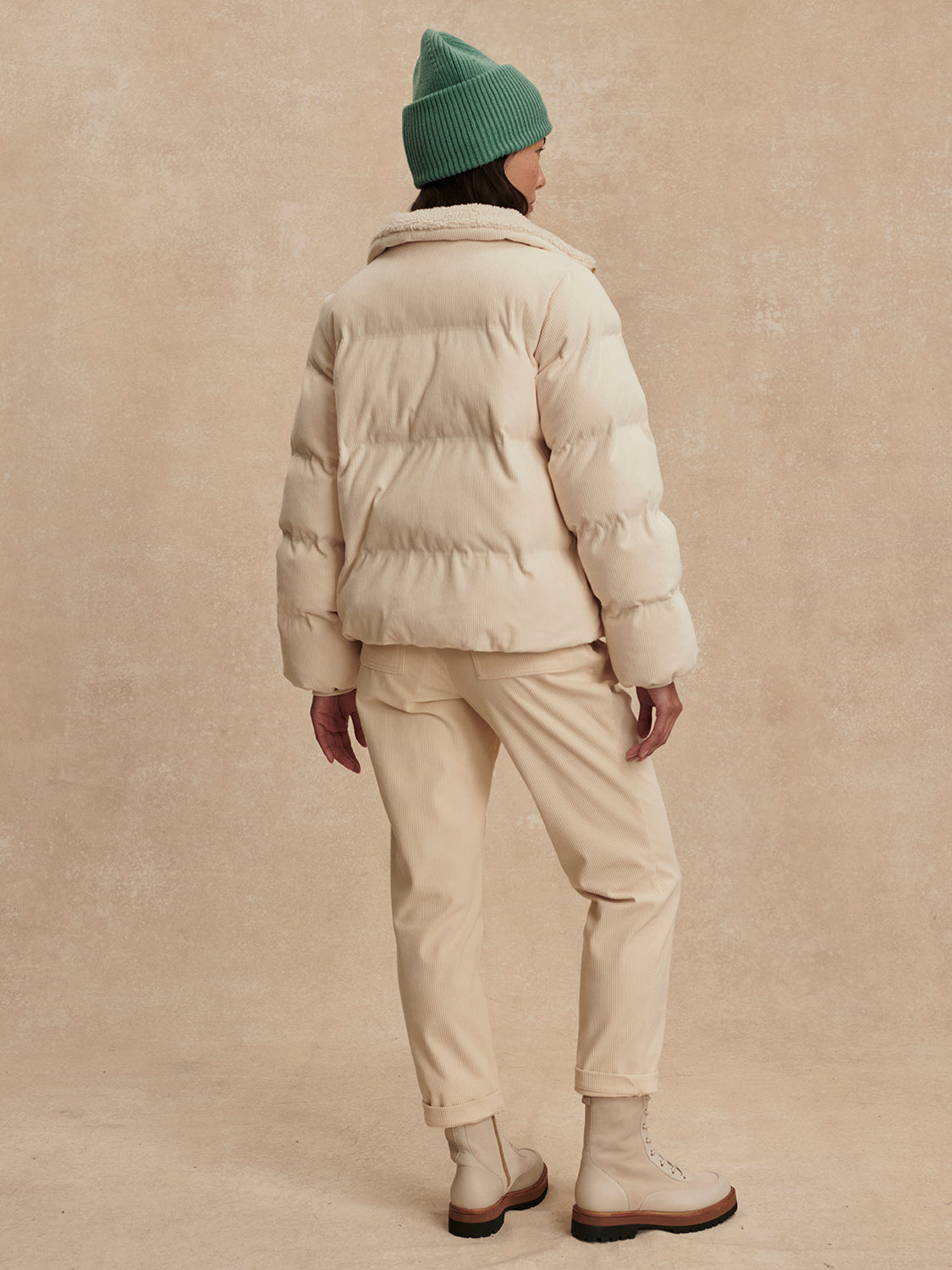 Brackley Cord Puffer Jacket - Birch