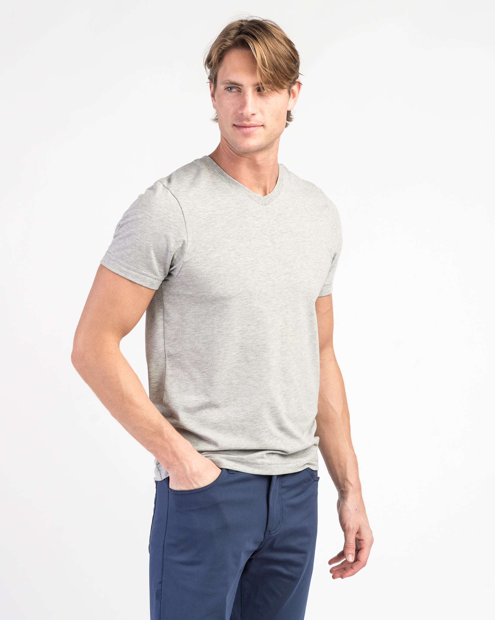 Element V-Neck Tee - Heather Grey